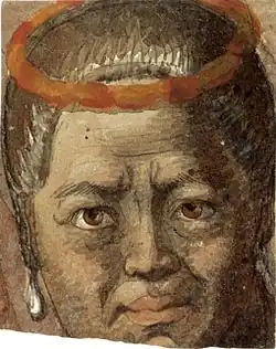 Kaahumanu, Woman of the Sandwich Islands, pen, ink wash and watercolor, 1816, Honolulu Museum of Art