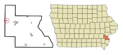 Location of Cotter, Iowa