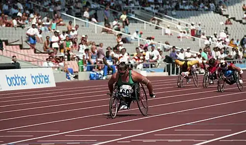 Louise Sauvage, wheelchair race, 1992 Paralympics