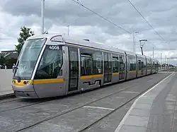 Looking north from the stop in 2006.