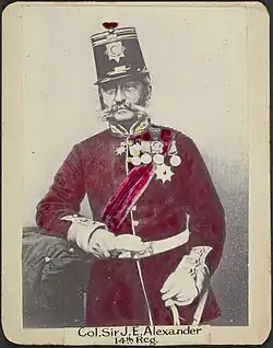 Colonel Sir J. E. Alexander, 14th reg., circa 1860, maker unknown. Purchased 1916. Te Papa (O.011941)
