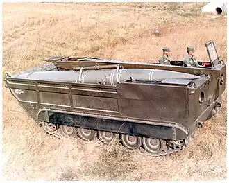 M667 Lance Self Propelled Launcher, based on the M548