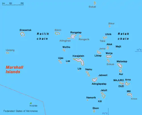 Map of the Marshall Islands