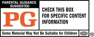 PG rating symbol and block