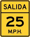 W13-2 Exit speed advisory
