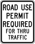 EM2-4 Road Use Permit Required For Thru Traffic