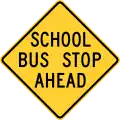 s3-1 school bus stop ahead
