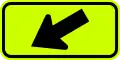 W16-7p (I) Downward diagonal arrow to the left (plaque)