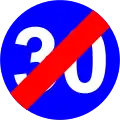 27e)&nbsp;— End of 30 km/ h minimum speed limit