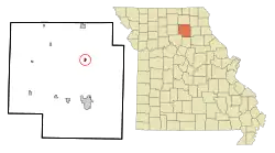Location in Macon County and the state of Missouri