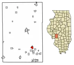 Location in Macoupin County, Illinois