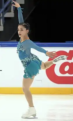 Madeline Schizas performs at the 2021 Finlandia Trophy