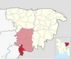 Location of Madhabpur