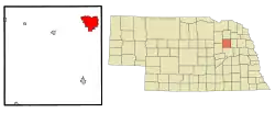 Location in Madison County and the state of Nebraska