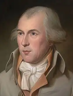 Formal portrait of Alexander Hamilton, part of a dual image of Jefferson and Hamilton