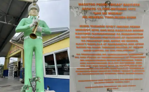 Statue in commemoration of Pedro Bautista, considered as the "Father of Music" of the town.