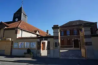 The town hall, post office and church in Mardeuil