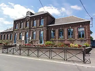 The school and town hall