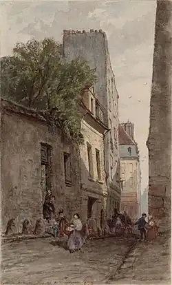 The house of deacon François de Pâris in the Rue des Bourguignons (now the Boulevard de Port-Royal): drawing from 1867