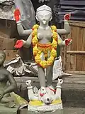 Half finished Goddess Kali idol