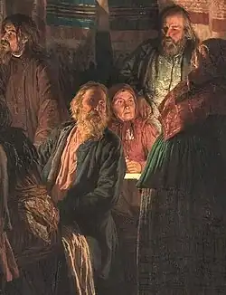 Peasants at the table