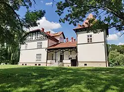 Front of the Pawlikowski Manor house in Medyka