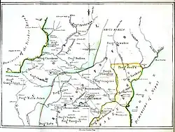 Official map of 1851 shows the Kali river in Kumaon and the border along the Kalapani river near Lipulekh