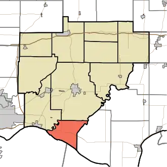 Location in Warrick County