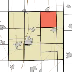 Location of Franklin Township in DeKalb County