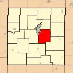Location in Franklin County