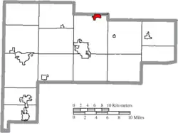 Location of Cridersville in Auglaize County