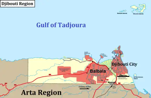 Location of Balbala within Djibouti Region
