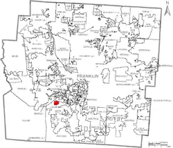 Location of Urbancrest within Franklin County