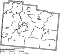 Location of Bowersville in Greene County