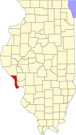 State map highlighting Calhoun County