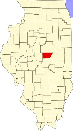 State map highlighting DeWitt County