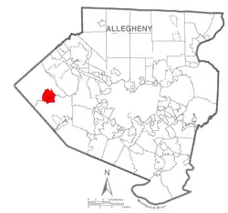 Location within Allegheny county
