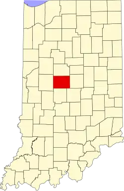 State map highlighting Boone County