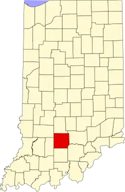 State map highlighting Lawrence County