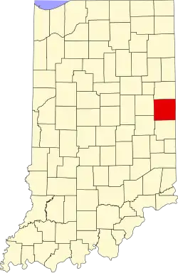 State map highlighting Randolph County