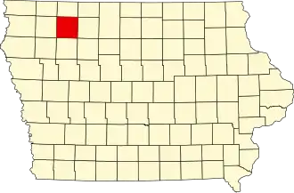 State map highlighting Clay County