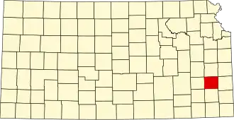 State map highlighting Allen County