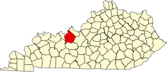 State map highlighting Breckinridge County