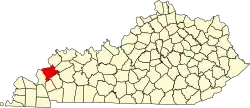 State map highlighting Crittenden County
