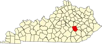 State map highlighting Jackson County
