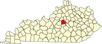 State map highlighting Mercer County