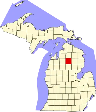 State map highlighting Crawford County