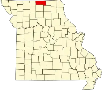A state map highlighting Putnam County in the northern part of the state.