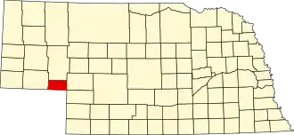 State map highlighting Deuel County
