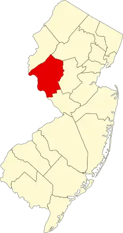 Hunterdon County map